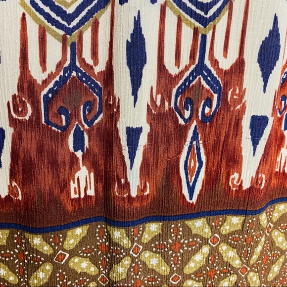 VINTAGE | 1980’s Tribal Multicolored African Dress With High Slits - Picture 4 of 8